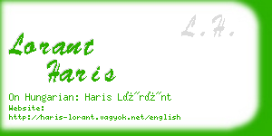 lorant haris business card